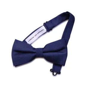 Navy Blue Silk Pre-Tied Bow Tie