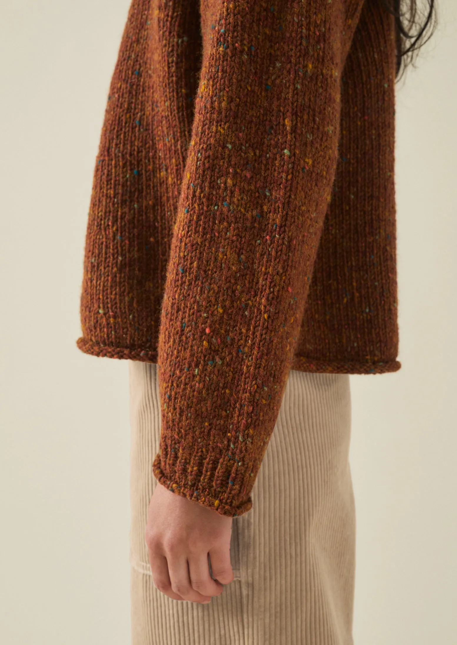 Orla Donegal Wool Sweater | Cinnamon