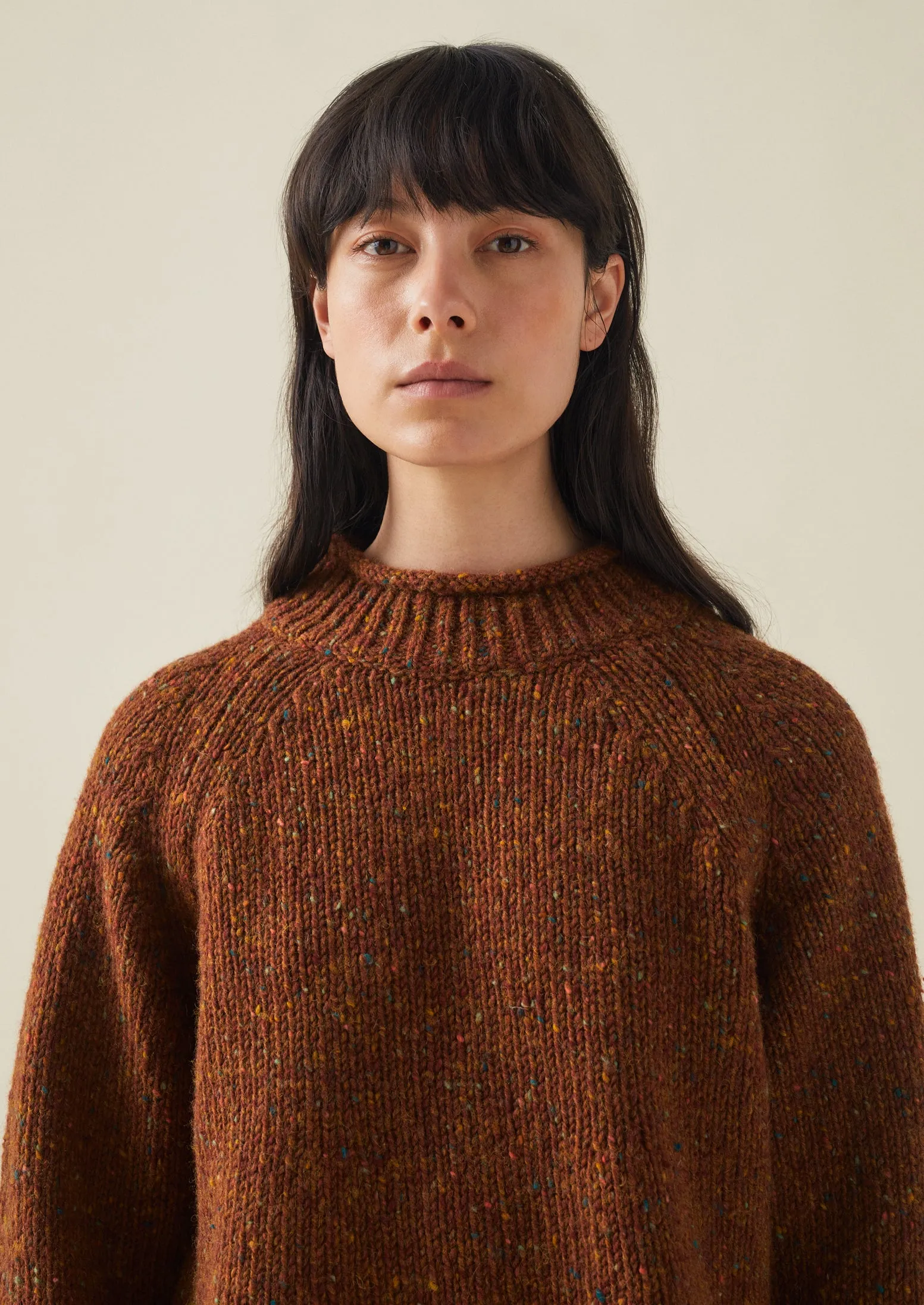 Orla Donegal Wool Sweater | Cinnamon