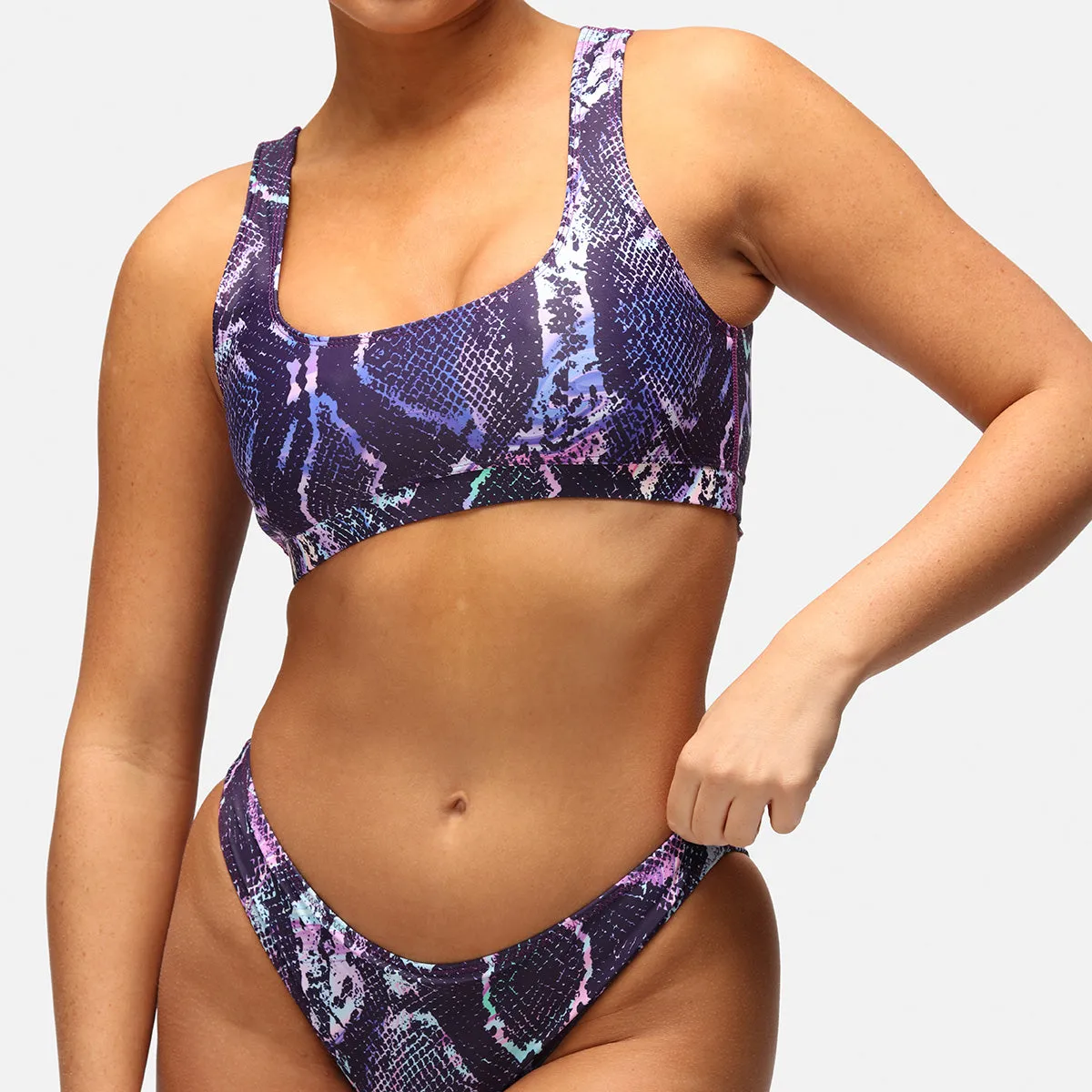 Purple Viper Cropped Tikini Top