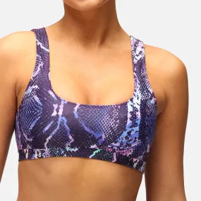 Purple Viper Cropped Tikini Top