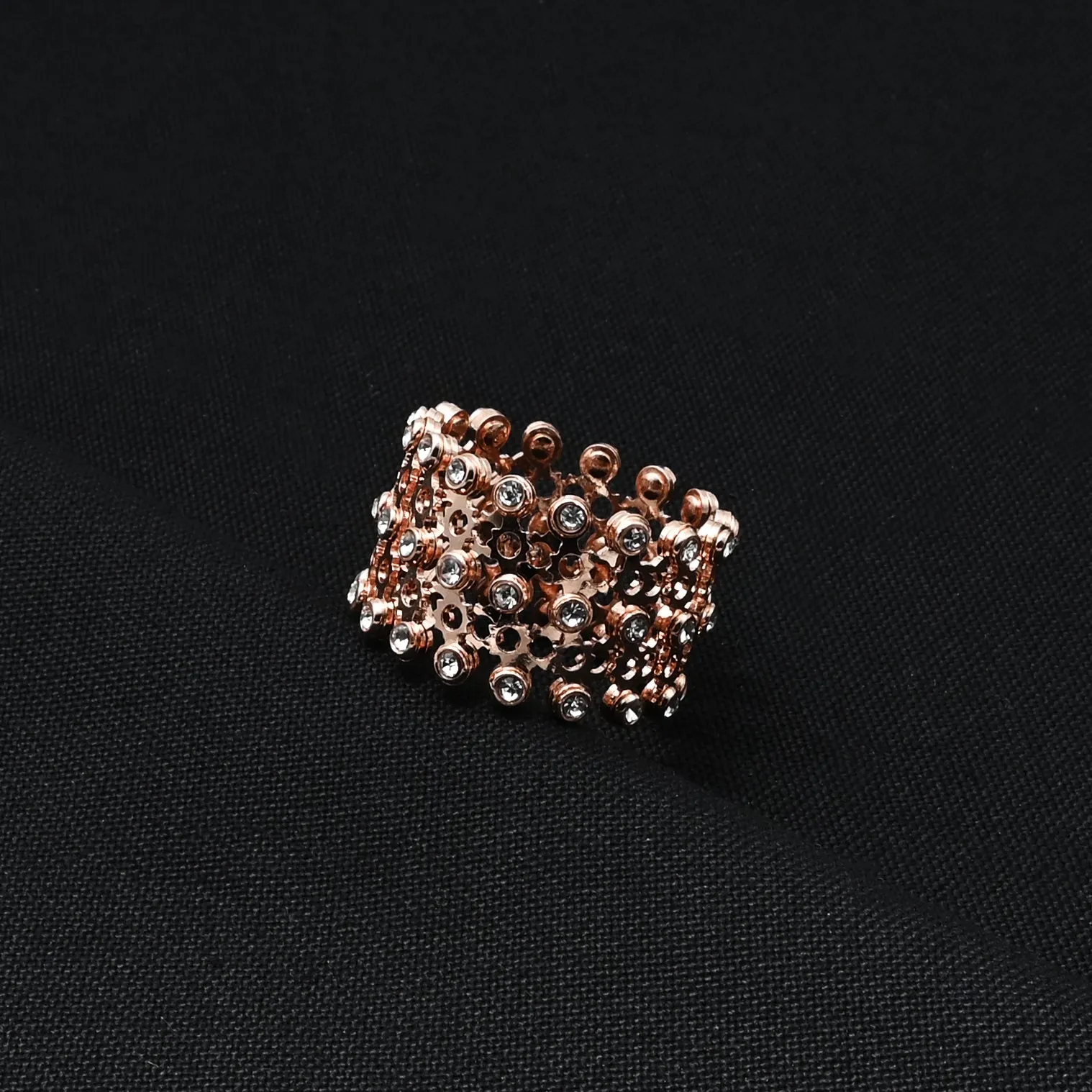 Rose Gold Two in One Ring Cum Bracelet for Women