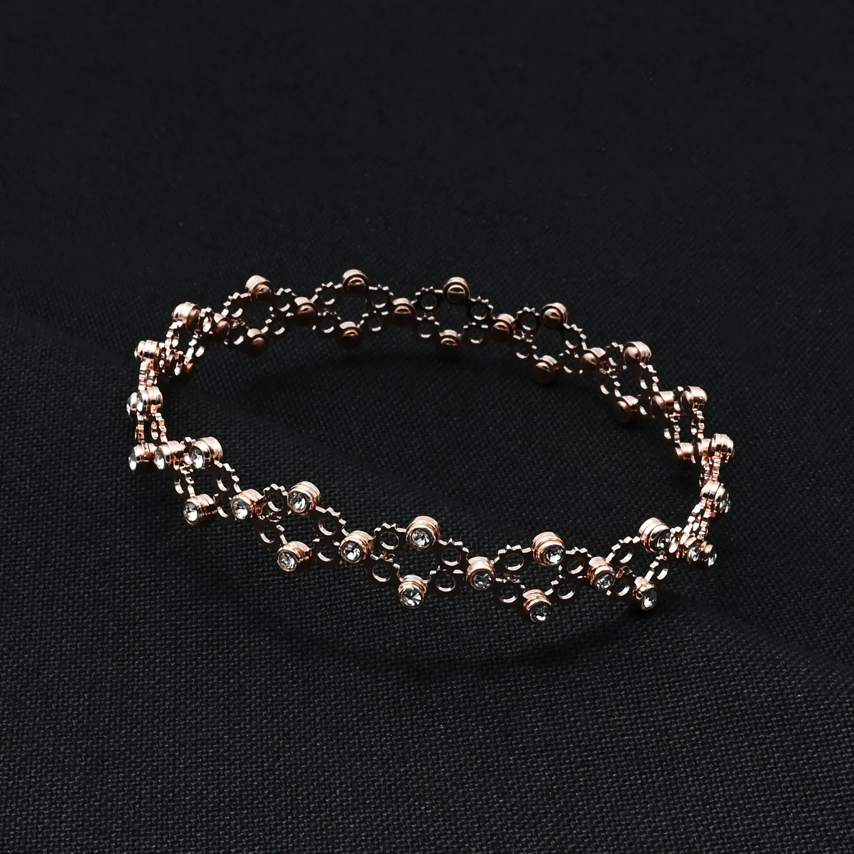 Rose Gold Two in One Ring Cum Bracelet for Women