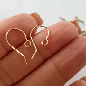 Shepherds Hook [1 Pair] Handmade Earring Wires Gold-Filled 14k | GF-023EH | Jewellery Making Supply