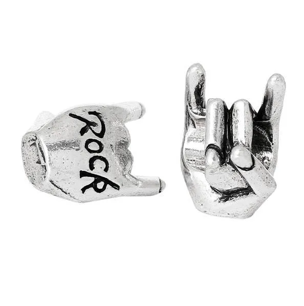 Silver Rock Hand Charm