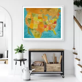 [united states map][limited edition print by seth b minkin]