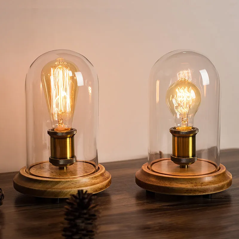 Vintage Brass Edison Bulb Table Lamp