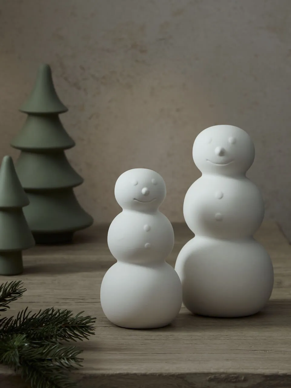 White Ceramic Snowman