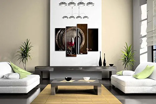 WINE AND FRUIT WITH GLASS AND BARREL WALL ART PAINTING FOR KITCHEN PICTURES PRINT ON CANVAS FOOD THE PICTURE FOR HOME MODERN DECORATION