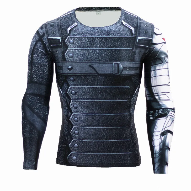 WINTER SOLDIER Compression Shirt for Men (Long Sleeve)