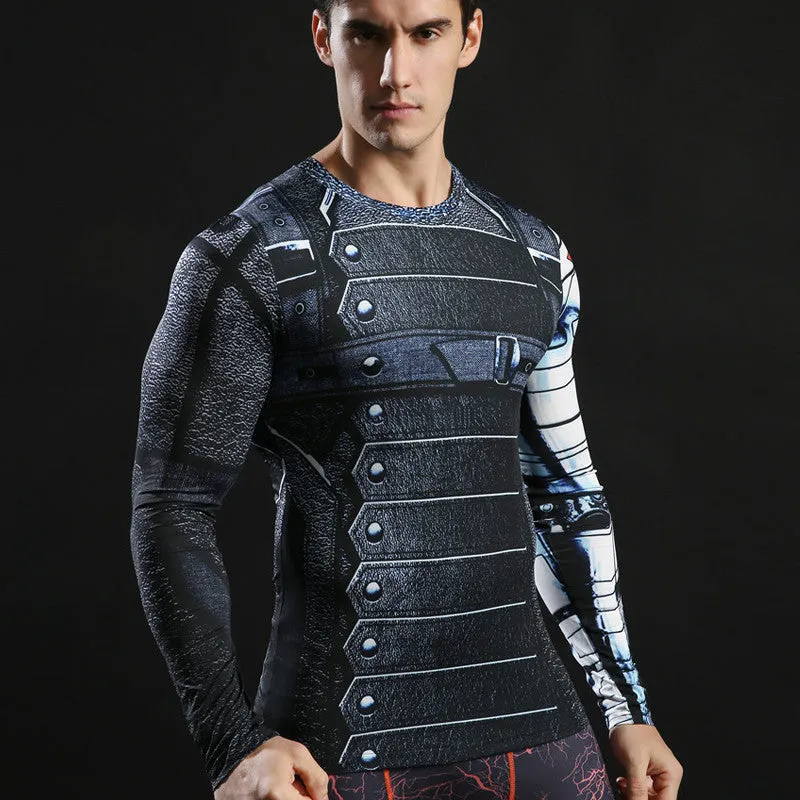 WINTER SOLDIER Compression Shirt for Men (Long Sleeve)