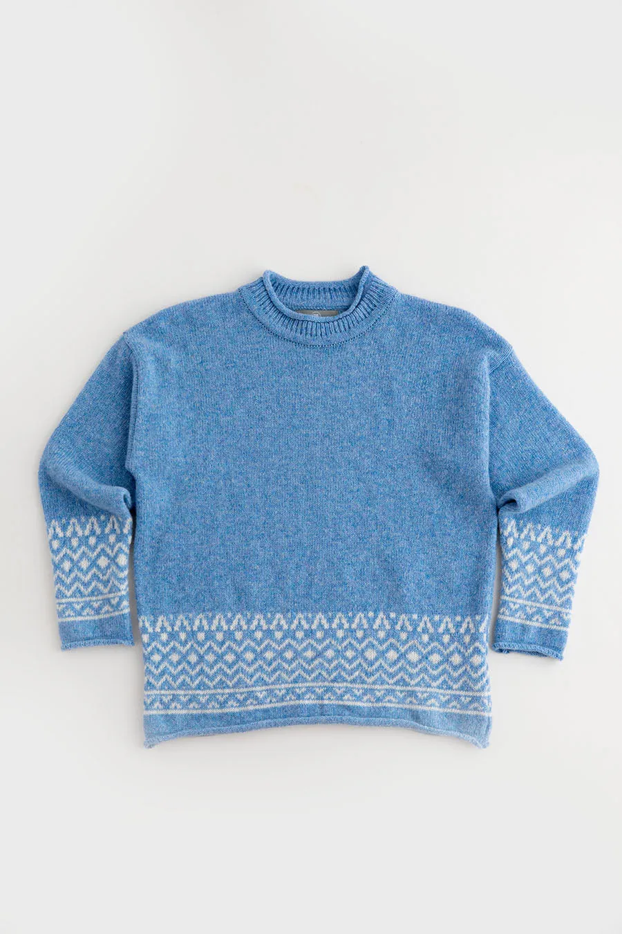 Womens Braemar Fair Isle Jumper - Blue