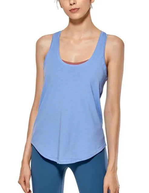 Women's Flowy Lightweight Pima Cotton Workout Tank Tops